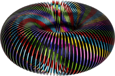 Lodër pranvere MEGA CREATIVE Rainbow Spring 510769, metal, me shumë ngjyra