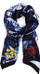 Shall për femra Desigual Denim Flowers Rectangle, i kaltër