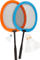 Set badminton Get &amp; Go XXL, 2 reketë, shatlla plastike, portokalli dhe blu
