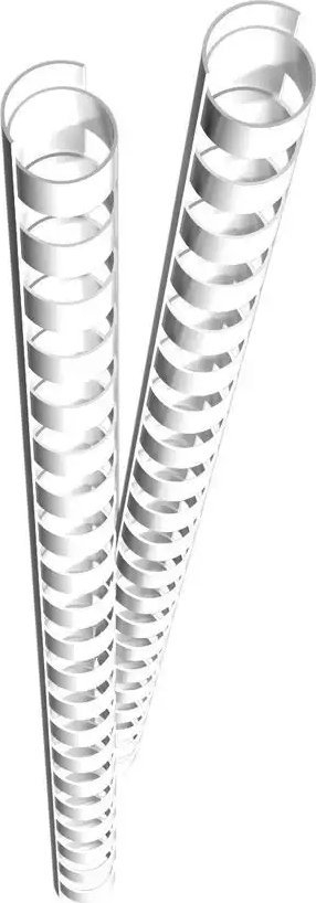 Aksesor për lidhje dosjesh Genie 12379, spirale plastike 1 cm, 65 fletë, e bardhë