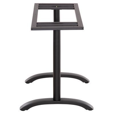 Bazë dyshe tavoline Metal HM468.11, 100x40x73 cm, e zezë mat