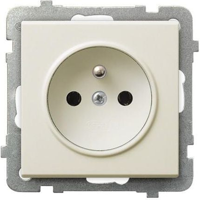 Prizë e vetme Ospel Sonata GP-1RZ/m/27, 16A 250V, me tokëzim, ecru