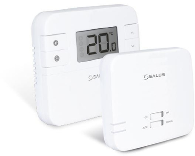 Termostat pa tel Salus RT310RF, kontroll ditor temperature, ekran LCD, i bardhë