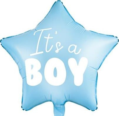 Balonë foli It’s a Boy, formë ylli, 48cm, blu
