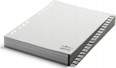 Разделувач за документи Durable 6510-10 A4, пластичен, сив