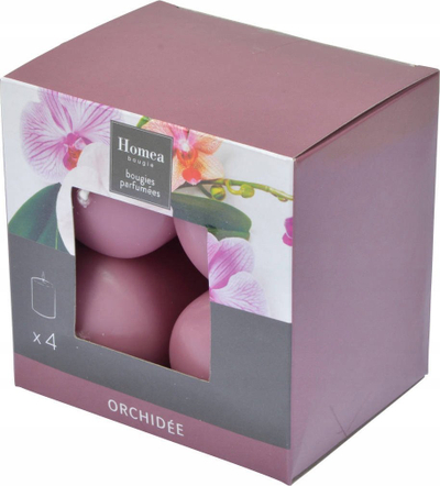 Qirinj me erë Homea Orchidee, set me 4 copë, aromë orkide, rozë