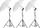 Set ndriçimi studio Massa Lighting Type 2, 3x85W 5500K, me stativ dhe çadër, e bardhë
