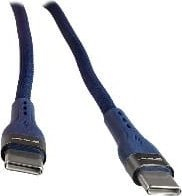 Kabllo USB C TRACER Type C në Type C, 1m, 60W, e zezë bojëqielli