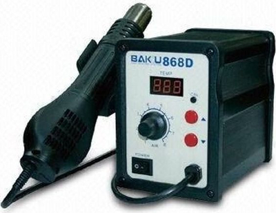 Станица за лемење со топол воздух Baku BK-868D, дигитален екран, подесување на температура, црна