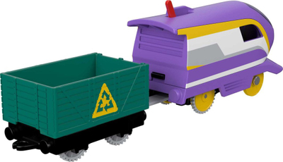 Tren lodër motorik Fisher Price Thomas & Friends Kana, me bateri, me vagon ngarkese, vjollcë
