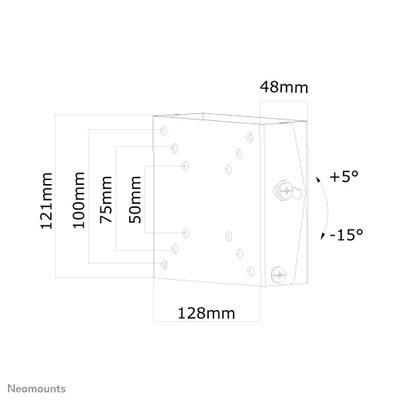 Mbajtëse muri për TV Neomounts FPMA-W300BLACK, 32-55", 40kg, e zezë