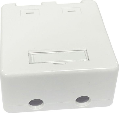 Kuti sipërfaqe Lanview LVN127767, 2 porta RJ-45, plastike, e bardhë