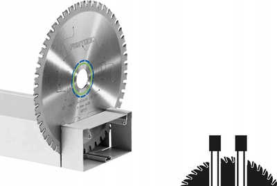 Teh rrethor për hekur Festool 210mm, 36 dhëmbë, vrimë 30mm, ngjyrë argjendi
