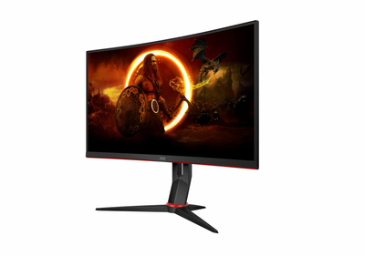Monitor gaming AOC C27G2Z3, 27" Curved Full HD, VA, i zi e kuq