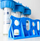 Filtër uji Wessper Triplemax, sistem trefazor 10", lidhje 1", blu e bardhë