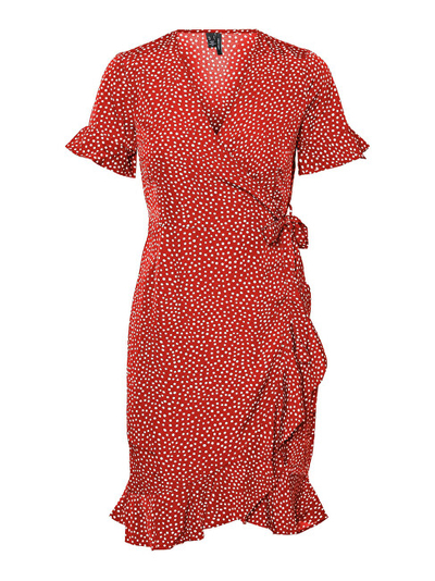 Fustan VERO MODA VMHENNA Regular Fit, i kuq