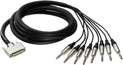 Kabllo audio Alva, multi core analog 3m, D-Sub25 në 8x TRS