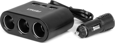 Prizë trefishe makine AMIO 04361, 3x çakmak, 2x USB A 1x USB C, 120W, 12/24V