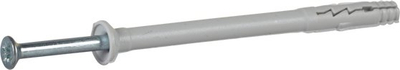 Vidë dybel Fischer HAMMERFIX CS EZP 8x100, najlon, për beton dhe tulla, gri