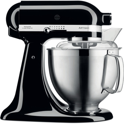 Mikser planetar KitchenAid Artisan 5KSM185PSEOB, enë inoksi, motor i fuqishëm, i zi