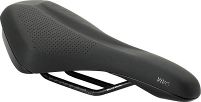 Shalë biçiklete Selle Royal Vivo Reflective Athletic, 375g, me kanal në mes, e zezë