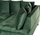 Divan këndi GRENA Velvet, 3 vende, kënd i majtë, jeshile e errët