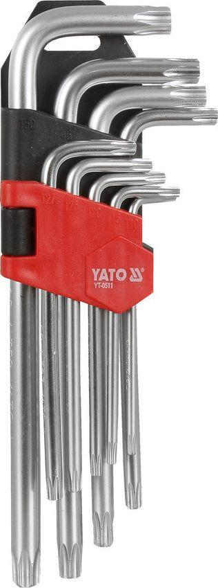 Set çelësa Yato T10-T50 (YT-0511), në formë L, 9 copë