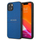 Kapak telefoni Guess Saffiano Metal Logo për iPhone 13 Mini, lëkurë ekologjike, blu