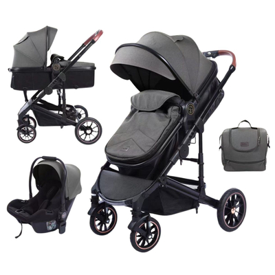 Karrocë për femijë Baby Center Melandi H6+C , hiri e errët