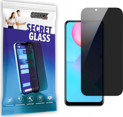 Xham mbrojtës Grizz SecretGlass për Vivo Y12s 2021, me efekt privatësie, i zi