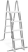Shkallë pishine Intex Safety Pool Ladder 28076, 3 hapa, 122 cm, gri me të bardhë