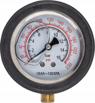 Matës presioni gomash Forsage F-2370GP, analog, i zi