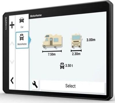 Navigim GPS Garmin Camper 1095, ekran i madh, harta EU, i zi