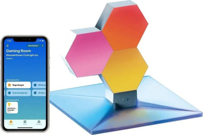 Drita dekorative LED Cololight Plus Starter Kit, 3 module, WiFi, shumëngjyrëshe