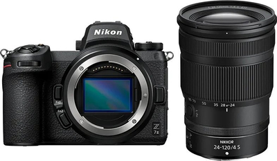 Kamerë pa pasqyrë Nikon Z 7II Kit, 45.7MP, me objektiv Z 24-120mm F/4 S, e zezë