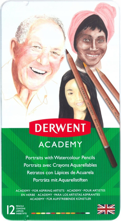 Set lapsash me ngjyra Derwent Academy Skin Tones, 6 copa, për portrete, shumëngjyrësh