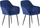 Set karrigesh për ngrënie WELLSTON Velvet, 2 copë, metal, blu e errët