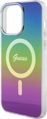 Маса за телефон Guess GUHMP15XHITSK за iPhone 15 Pro Max 6.7", тврда маска, повеќебојна