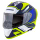 Helmeta Moto Cassida Aero Drome, blu/verdhë fluo/blu e çelët/e bardhë