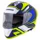 Helmeta Moto Cassida Aero Drome, blu/verdhë fluo/blu e çelët/e bardhë