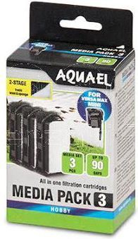 Сет филтер-влошки за аквариум Aquael FZN Mini Standard, 3 парчиња, сиви