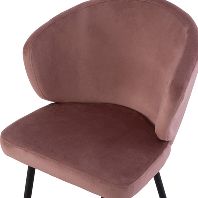 Kolltuk Jiya velvet + këmbë metal 60×60×85 cm (HM8728.02)