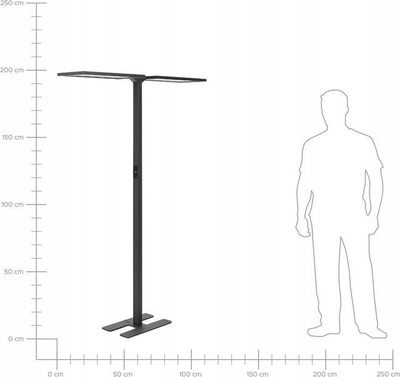 Llambë dyshemeje LED Beliani Sculptor, sensor lëvizjeje, zbehje me prekje, e zezë