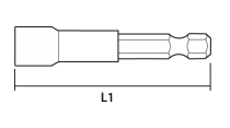 Prizë magnetike Graphite 57H993, 10x65mm, 1/4", e bronztë