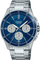 Orë dore Casio MTP-1374D-2A3V, kronograf, çelik inox, blu