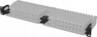 Aksesor rackmount MikroTik K-79 NET ACC, set kllapash metalike, për rack 19", i zi