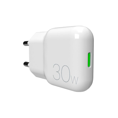 Ѕиден полнач Puro SLIMPRO, 30W, USB C, бел