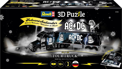Puzzle 3D Revell Advent Calendar AC/DC Tour Truck, 83 copa, 42.5cm, i zi