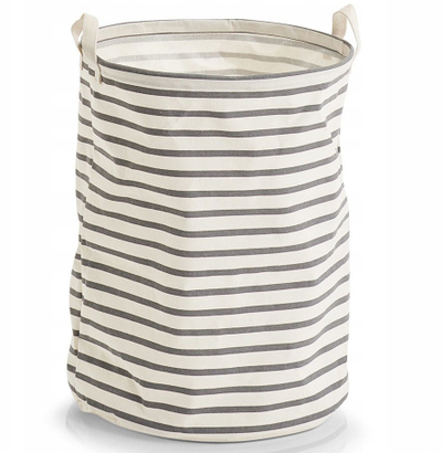Koshë rrobash Zeller Stripes, material kanavace, palosës, gri
