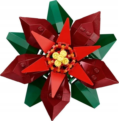 Set ndërtimi LEGO Icons Poinsettia, dekor festiv për të rritur, shumëngjyrësh